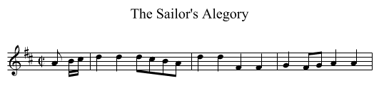 The Sailor's Alegory - staff notation
