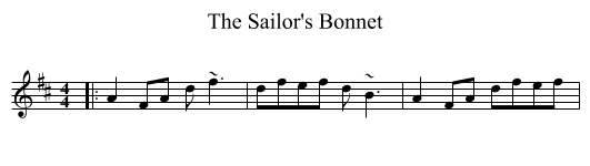 The Sailor's Bonnet - staff notation