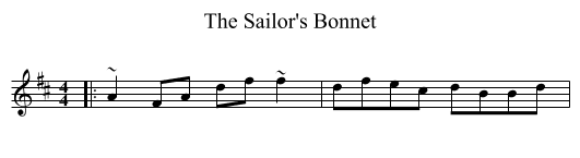 The Sailor's Bonnet - staff notation