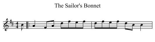 The Sailor's Bonnet - staff notation