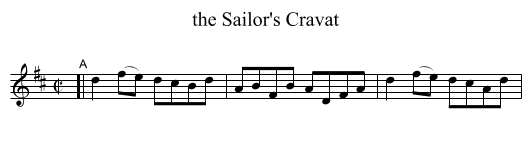 the Sailor's Cravat - staff notation