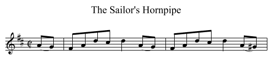 The Sailor's Hornpipe - staff notation