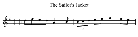 The Sailor's Jacket - staff notation