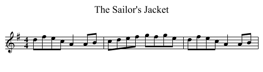 The Sailor's Jacket - staff notation