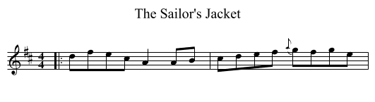 The Sailor's Jacket - staff notation