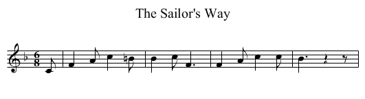 The Sailor's Way - staff notation