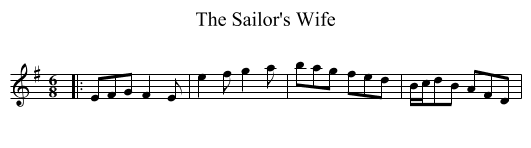 The Sailor's Wife - staff notation