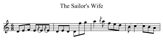 The Sailor's Wife - staff notation