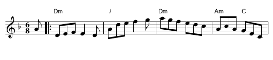 The Sailor's Wife - staff notation