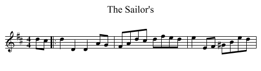 The Sailor's - staff notation