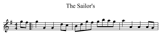 The Sailor's - staff notation