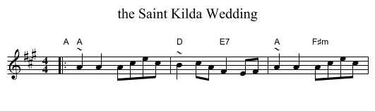 the Saint Kilda Wedding - staff notation