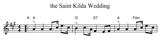 the Saint Kilda Wedding - staff notation