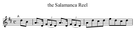 the Salamanca Reel - staff notation