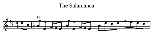 The Salamanca - staff notation