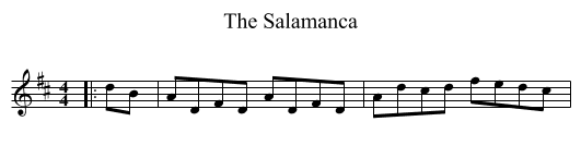 The Salamanca - staff notation