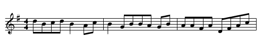 The Saline Reel - staff notation
