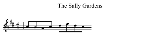 The Sally Gardens - staff notation
