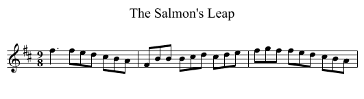 The Salmon's Leap - staff notation
