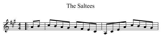 The Saltees - staff notation