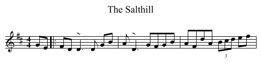 The Salthill - staff notation