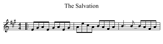 The Salvation - staff notation