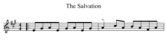 The Salvation - staff notation