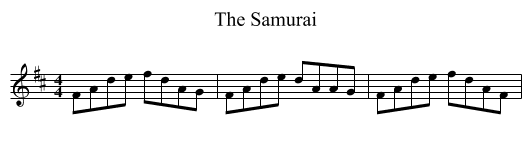 The Samurai - staff notation