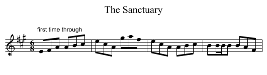 The Sanctuary - staff notation