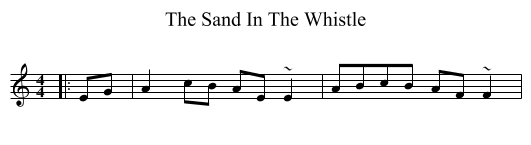 The Sand In The Whistle - staff notation