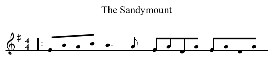 The Sandymount - staff notation