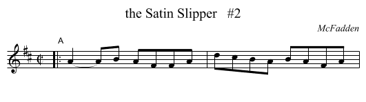 the Satin Slipper   #2 - staff notation