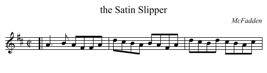the Satin Slipper - staff notation
