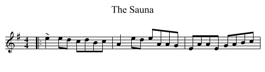 The Sauna - staff notation