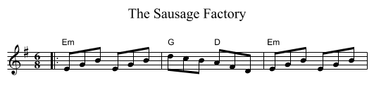 The Sausage Factory - staff notation