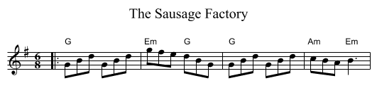 The Sausage Factory - staff notation