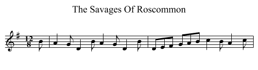The Savages Of Roscommon - staff notation