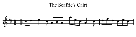 The Scaffie's Cairt - staff notation