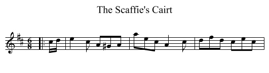The Scaffie's Cairt - staff notation