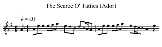 The Scarce O' Tatties (Ador) - staff notation