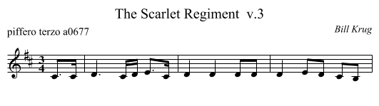 The Scarlet Regiment  v.3 - staff notation