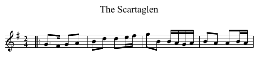 The Scartaglen - staff notation