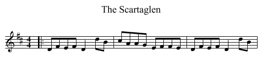 The Scartaglen - staff notation