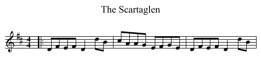 The Scartaglen - staff notation