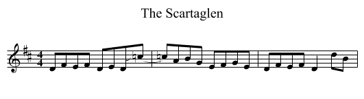 The Scartaglen - staff notation