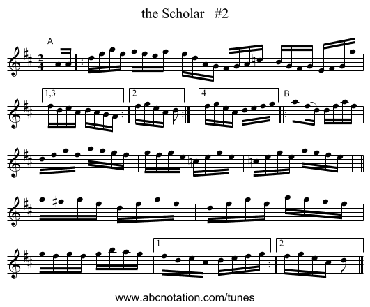 the Scholar   #2 - staff notation