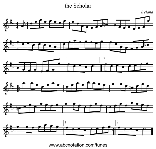 the Scholar - staff notation