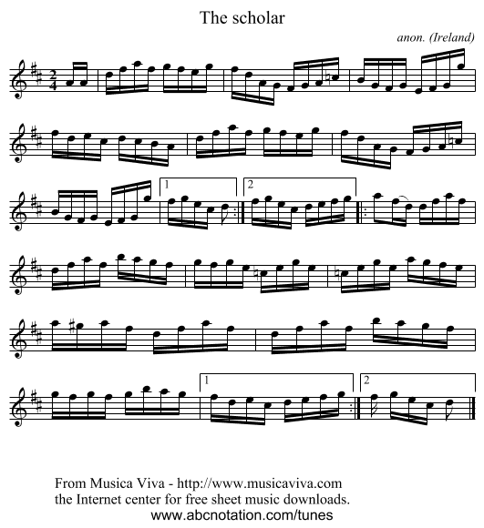 The scholar - staff notation