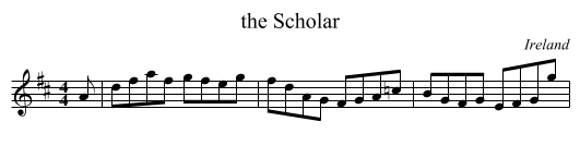 the Scholar - staff notation