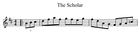 The Scholar - staff notation